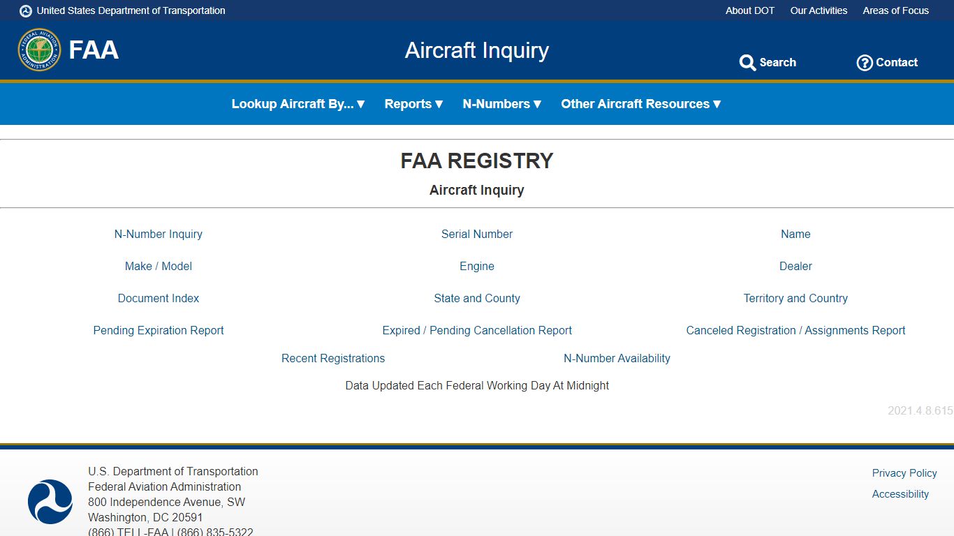 Aircraft Inquiry - FAA